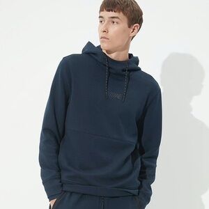 American Eagle Outfitters AE 24/7 Navy Blue Hoodie Cozy Activewear Sweatshirt